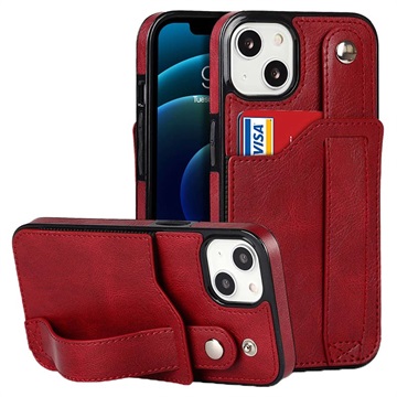 iPhone 13 Mini - Etui RFID z TPU z Podpórką - Czerwień