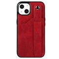 iPhone 13 Mini - Etui RFID z TPU z Podpórką - Czerwień
