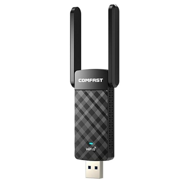 Karta sieciowa Comfast CF-952AX V2 Dual-Band WiFi 6 USB - 1800 Mb/s - czarna