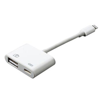 Kompatybilny Adapter Lightning do USB 3.0 do Podłączenia Aparatu - Biały