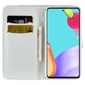 Samsung Galaxy A52 5G, Galaxy A52s Etui z Portfelem z Serii Croco Bling - Różowe Złoto