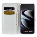 Samsung Galaxy S21 Ultra 5G Etui z Portfelem z Serii Croco Bling - Różowe Złoto