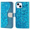 Etui-Portfel z Serii Croco Bling do iPhone 14 - Błękit