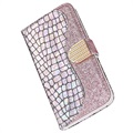 Etui z Portfelem Croco Bling do iPhone 11 - Srebrny