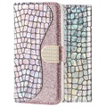 Etui z Portfelem Croco Bling do iPhone X / iPhone XS