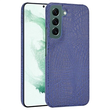 Samsung Galaxy S22 5G Etui z Serii Crocodile - Błękit