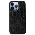 Hybrydowe Etui z Serii Crocodile - iPhone 14 Pro Max - Czarne