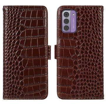 Nokia G42 Skórzane Etui z Portfelem Crocodile z RFID