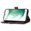 Samsung Galaxy A33 5G Skórzane Etui z Portfelem Crocodile z RFID - Brąz