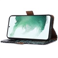 Samsung Galaxy A53 5G Skórzane Etui z Portfelem Crocodile z RFID - Zieleń