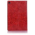 Samsung Galaxy Tab S5e Etui Folio - Krokodyl - Czerwień