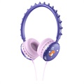 Słodki Dinozaur Dziecięce Stereofoniczne Słuchawki Y18 - 3.5mm - Fiolet