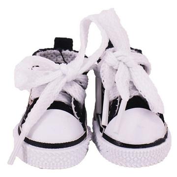 Śliczne mini trampki sznurowane dla Labubu 17cm - czarne