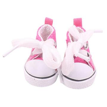 Śliczne mini trampki sznurowane dla Labubu 17cm - Ciemny Róż