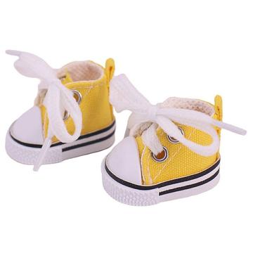 Śliczne mini trampki sznurowane dla Labubu 17cm - żółte