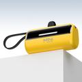 Cyke X3 Lightning Power Bank z kablami USB-C, USB-A - 5000mAh - Żółty