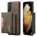 Hybrydowe Etui z Portfelem DG.Ming M2 do Samsung Galaxy S21 FE 5G - Kolor Kawy