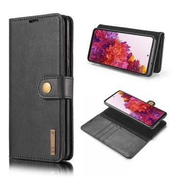 Odczepialne Skórzane Etui-Portfel DG.Ming 2-w-1 do Samsung Galaxy S20 FE - Czarne