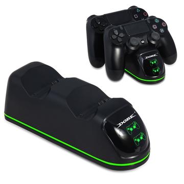 DOBE TP4-889 Stacja ładująca z podwójnym stojakiem i ładowarką do kontrolerów PS4 / PS4 Slim / PS4 Pro Dualshock