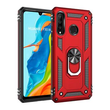 Hybrydowe Etui Defender Series na Huawei P30 Lite - Czerwień