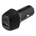 Ładowarka samochodowa Deltaco Fast Charging Dual USB - 36W - czarna