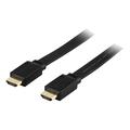 Płaski kabel HDMI High Speed z Ethernetem Deltaco - 0,5 m - Czarny