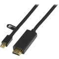 Deltaco Mini DisplayPort / Hdmi Monitor Cable with Audio - 3m - Czarny