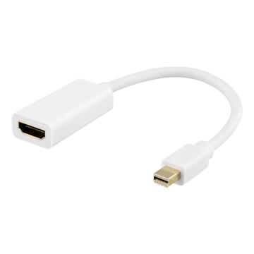 Adapter Deltaco Mini DisplayPort do HDMI - 0,2 m - biały