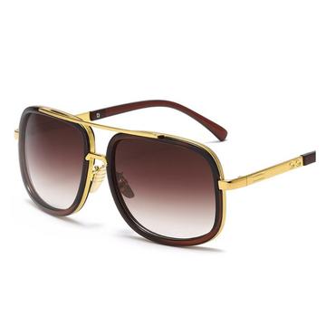 Okulary przeciwsłoneczne Deluxe Retro Unisex - brązowe / złote