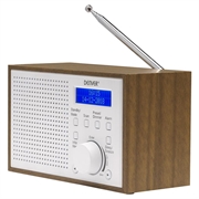 Denver DAB-46 Radio DAB z FM i funkcją alarmu - biały