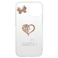 iPhone 13 Pro Max Etui Diamond Decor z TPU - Serce