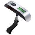 Cyfrowa Waga do Bagażu z Wyświetlaczem LCD - 50kg - Czarno-Srebrna