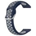 Samsung Galaxy Watch4/Watch4 Classic Dwukolorowy Sportowy Silikonowy Pasek - Ciemnoniebieski / Szary
