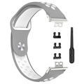 Huawei Watch Fit Dwukolorowy Sportowy Silikonowy Pasek - Szary / Biel