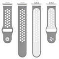 Huawei Watch Fit Dwukolorowy Sportowy Silikonowy Pasek - Szary / Biel
