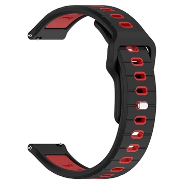 Garmin Vivoactive 6 Dwukolorowy Silikonowy Pasek - Czerń / Czerwień