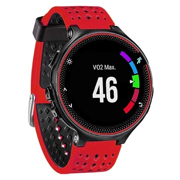 Garmin Forerunner 235/630/735 Dwukolorowy Silikonowy Pasek - Czerwień / Czerń