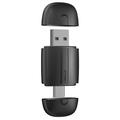 Dwugłowicowy bezprzewodowy adapter CarPlay i Android Auto 2 w 1