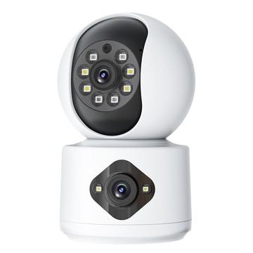 Dwuobiektywowa kamera bezpieczeństwa WiFi 4 MP ze śledzeniem 360 i dwukierunkowym dźwiękiem