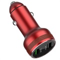 Podwójna Ładowarka Samochodowa USB Warp GX739 - 65W - Czerwona