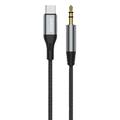 Dudao L11ProT Kabel USB-C do Minijack - Typ-C/3.5mm - 1m - Czarny