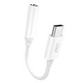 Adapter audio Dudao L16CPro USB-C do 3.5mm - biały