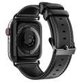 Apple Watch Series 7/SE/6/5/4/3/2/1 Skórzany Pasek Dux Ducis - 41mm/40mm/38mm - Czerń