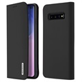 Samsung Galaxy S10 Skórzany Pokrowiec z Portfelem Dux Ducis Wish - Czerń