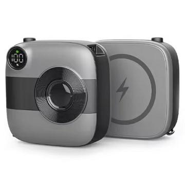 E49B Bezprzewodowy magnetyczny Power Bank 10000mAh z mini kamerą - 20W - Czarny / Szary