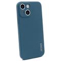iPhone 14 Etui Enkay z Ciekłego Silikonu - Ciemnoniebieski