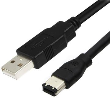 ERE Kabel przejściówka USB na FireWire 1394 do urządzeń audio/wideo - 1.8m - czarny
