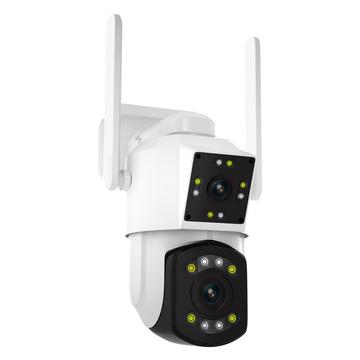 Dwuobiektywowa kamera PTZ ESCAM PT210 z dwukierunkowym dźwiękiem i kolorowym noktowizorem - 3MP, WiFi