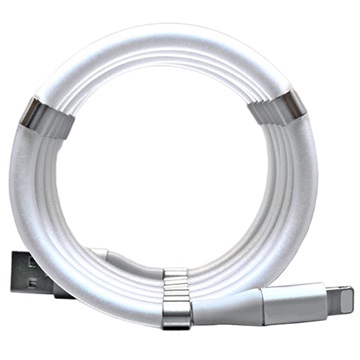 Magnetyczny kabel ładujący Lightning Easy Coil - 1m - Biały