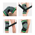 Elastic Unisex Fitness Knee Pad Protector - XL - Green